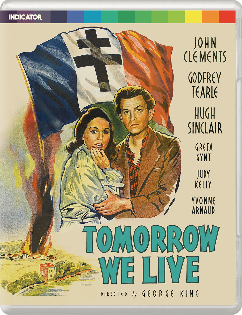 Tomorrow We Live" Blu-ray cover featuring a couple and a Maltese cross.