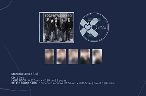 TOMORROW X TOGETHER CD with cover art of five young men and included items.