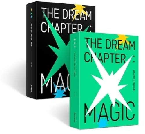 Two CD cases for TOMORROW X TOGETHER’s “The Dream Chapter: MAGIC” album.