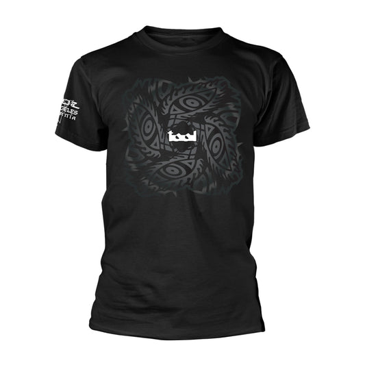 Black t-shirt with a large, ornate eye and "Tool" text graphic.