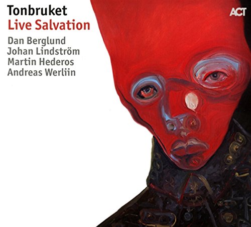 CD cover: red-faced person with dark clothing, album title "Live Salvation".