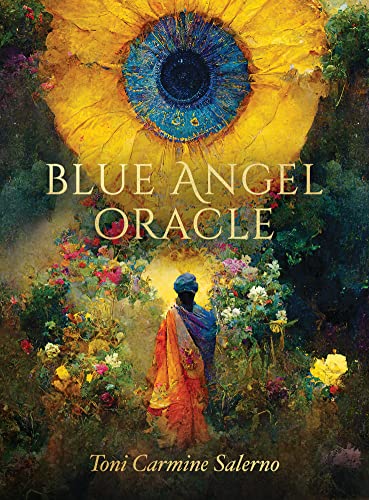 Oracle card cover featuring a large eye and figure in a garden.