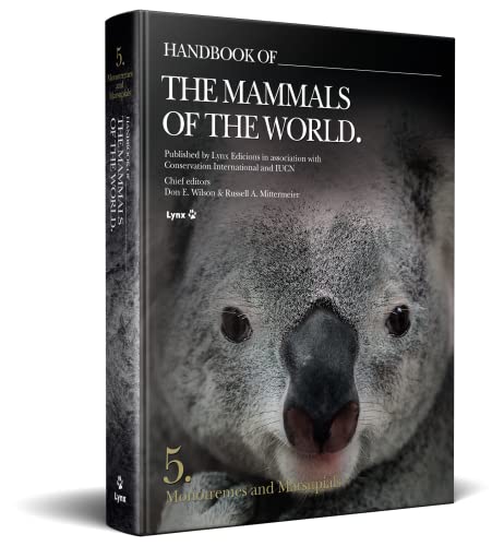 Book cover featuring a close-up of a koala, titled "Handbook of the Mammals of the World.