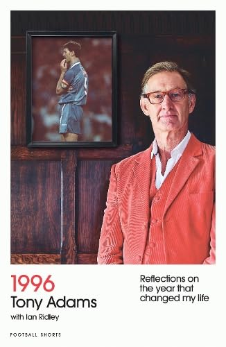 Book cover featuring Tony Adams in a red suit and a framed photo.