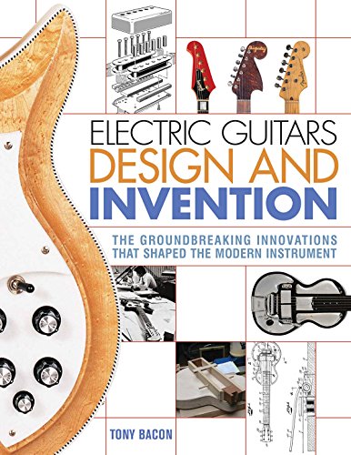 Book cover featuring electric guitar parts, designs, and historical photos.