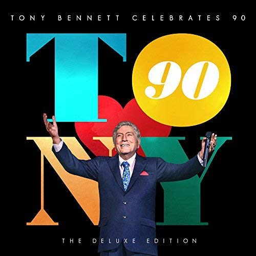 Tony Bennett’s “Tony Bennett Celebrates 90” album cover with portrait.