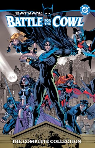 Comic book cover featuring Batman and other heroes in a city setting.