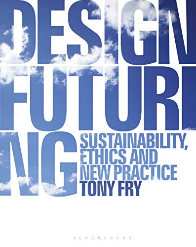 Book cover: "Design Futuring" with blue text on a cloudy background.