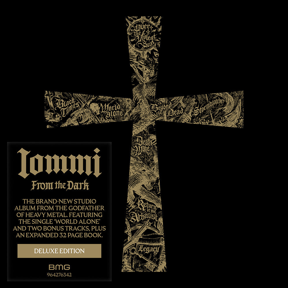 CD cover for Tony Iommi’s “From the Dark (Deluxe)” with a cross design.