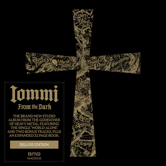 CD cover for Tony Iommi’s “From the Dark (Deluxe)” with a cross design.