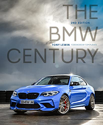 Book cover: “BMW Century, 2nd Edition” with a blue BMW car.