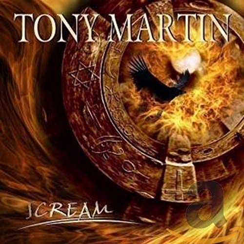 CD cover for Tony Martin’s “SCREAM” featuring a shield and bird silhouette.
