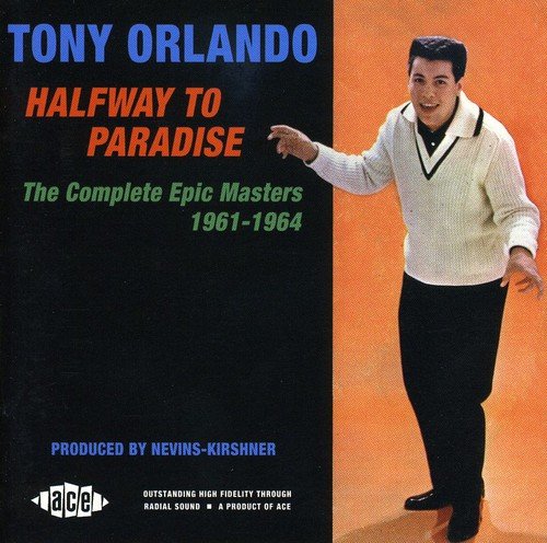 CD cover for Tony Orlando’s “Halfway to Paradise” featuring a portrait of the artist.