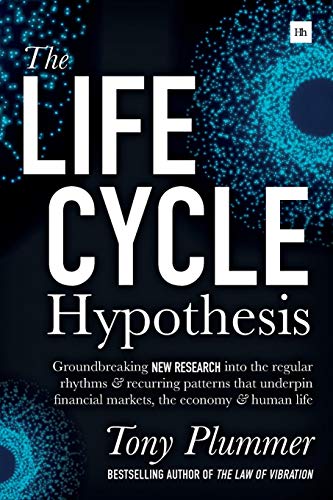 Book cover: "The Life Cycle Hypothesis" by Tony Plummer, with blue particle background.
