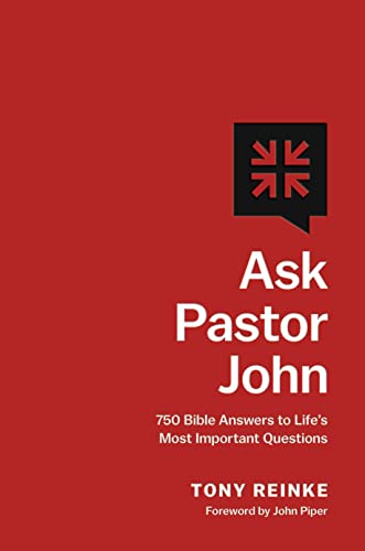 Red book cover with white text: "Ask Pastor John" and author name.