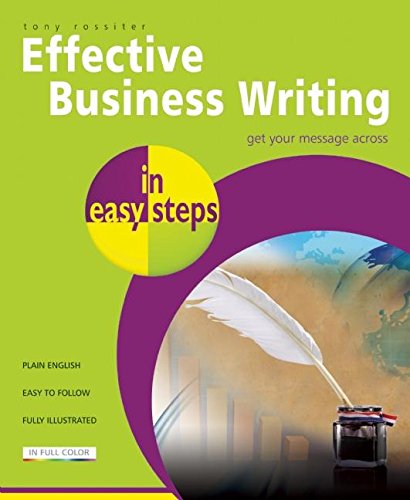 Book cover: "Effective Business Writing in easy steps", quill and globe.