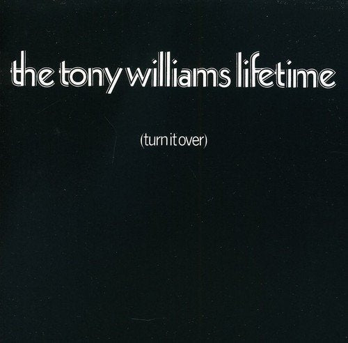 A black album cover with white text reading "the tony williams lifetime" and "(turn it over)".