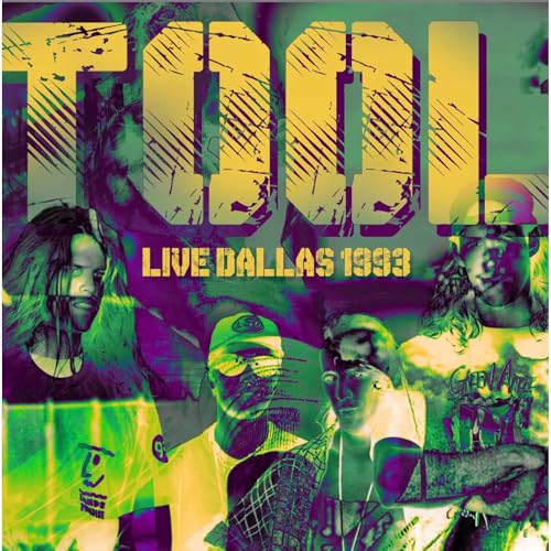Tool "Live Dallas 1993" CD cover with band members and green hues.