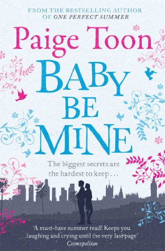 Book cover: "Baby Be Mine" with silhouettes of a couple and city skyline.