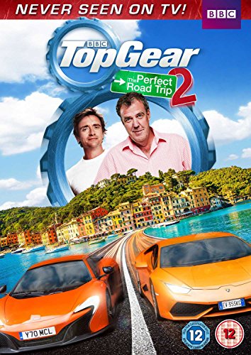 Top Gear DVD cover with two presenters and orange sports cars.