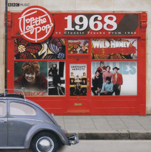 “Top Of The Pops 1968” CD cover with a red shopfront and musicians.