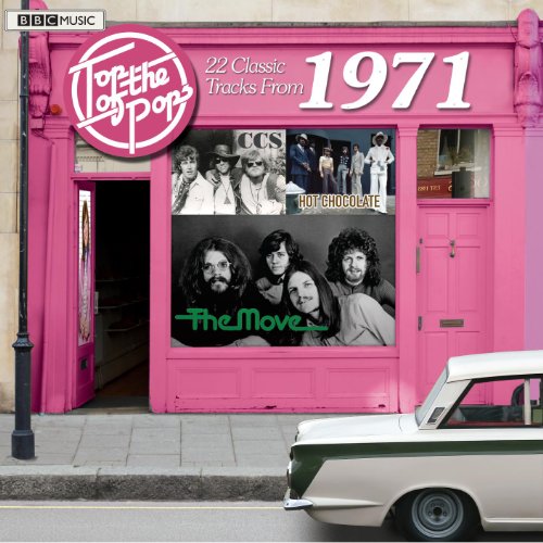 “Top Of The Pops 1971” CD cover featuring musicians and a pink building.