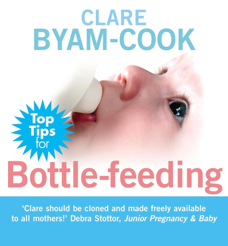 Book cover featuring a baby being bottle-fed, title “Top Tips for Bottlefeeding.”