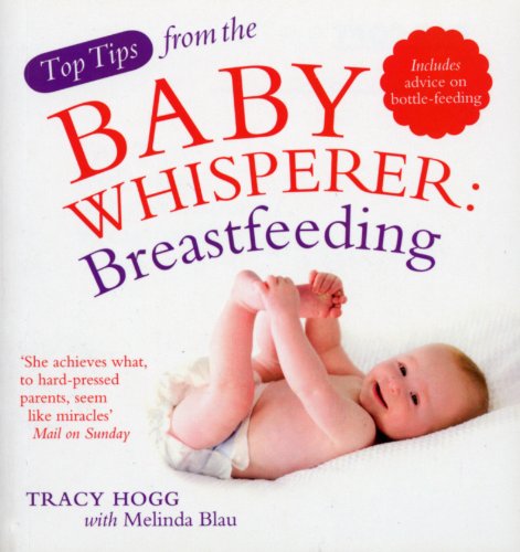 Book cover: "Baby Whisperer: Breastfeeding" with a baby image.