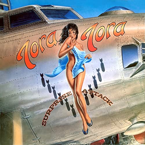 CD cover: pin-up girl painted on the side of a bomber plane.