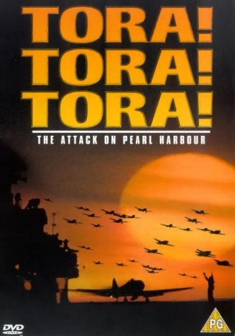 DVD cover for "Tora! Tora! Tora!" with planes flying towards a ship at sunset.