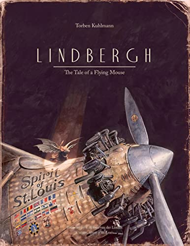 Book cover: a small mouse flying near a vintage airplane engine.
