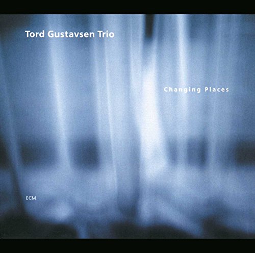 CD cover for Tord Gustavsen Trio’s “Changing Places,” abstract blue tones.