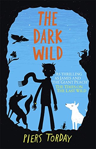 Book cover: silhouette of boy with animals, cave opening backdrop.