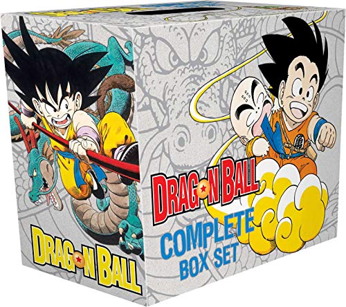 Box set of Dragon Ball manga featuring Goku and a dragon.