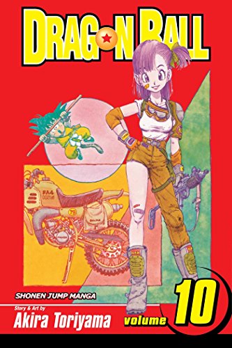Dragon Ball manga volume 10 cover featuring Bulma and a motorcycle.