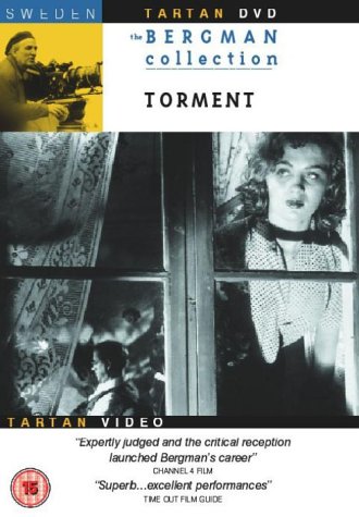 DVD cover for “Torment” featuring a woman looking through a window.