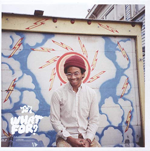 CD cover for Toro Y Moi’s “What For” featuring a man in front of mural.