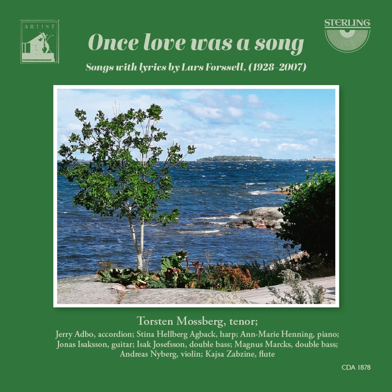CD cover: seascape with a small tree, text “Once love was a song”.