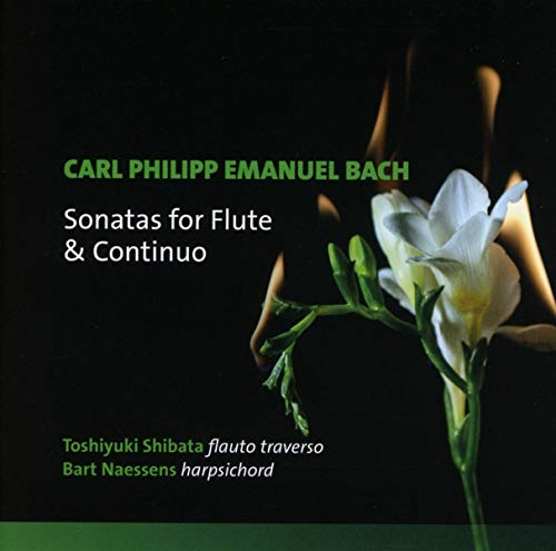CD cover with white flower on black background, green and white text.