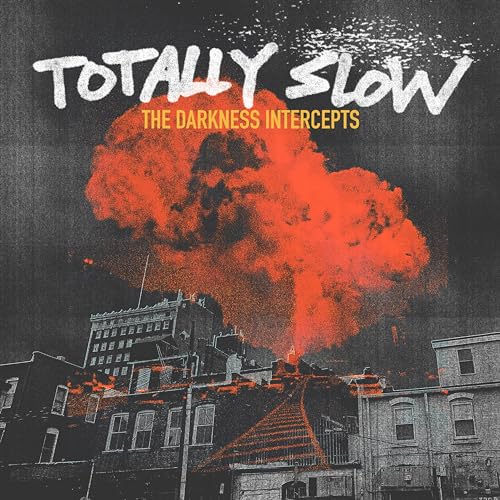 A large orange explosion rises above a city street with text overlays.