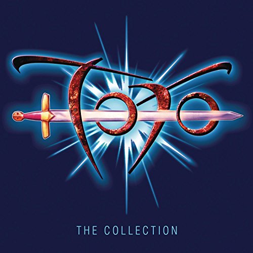 Toto album cover: band logo with a sword against a blue starburst.