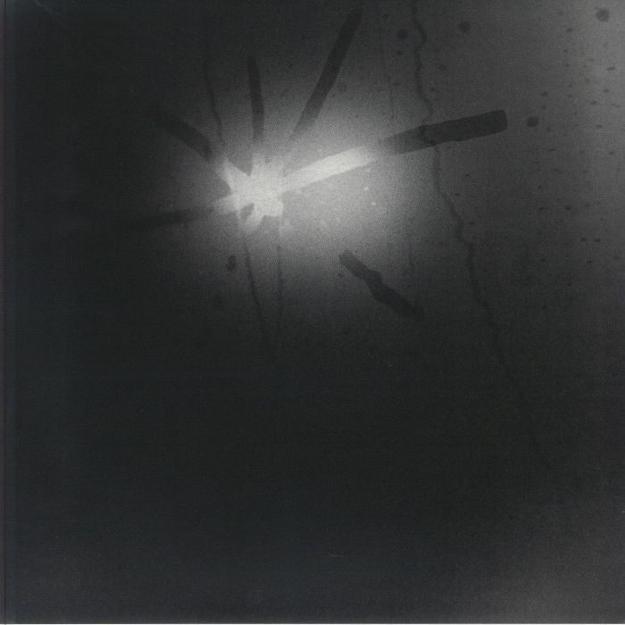 Dark album cover with a radiating burst of light and streaks.
