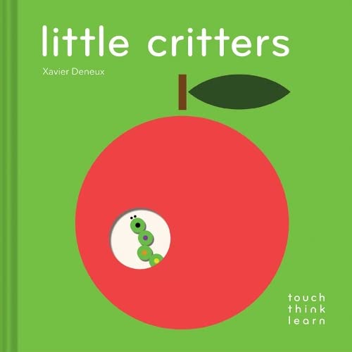 Green book cover with a red apple and a caterpillar inside.