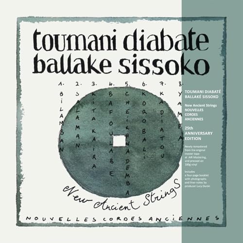Album cover for Toumani Diabate’s “New Ancient Strings” vinyl record.