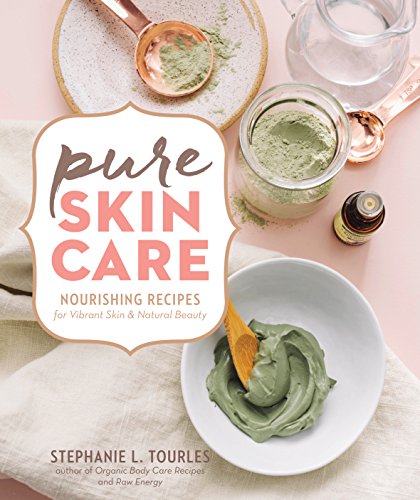 Book cover with green skincare mixtures and the title "Pure Skin Care.