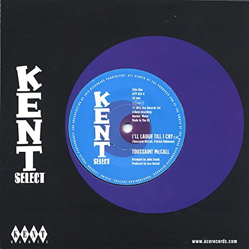 A purple vinyl record with a blue Kent Select label on a black background.