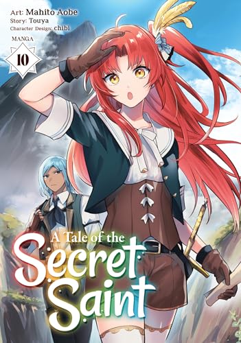 Manga cover featuring a red-haired woman and a blue-haired man in a mountainous landscape.