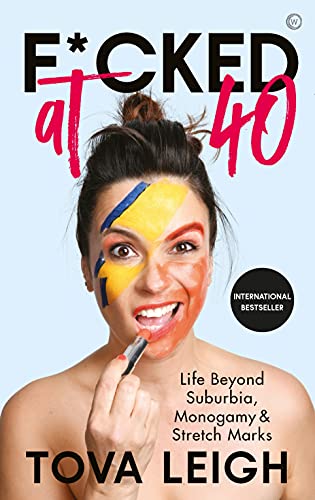 Book cover featuring a woman with painted face and red lipstick.