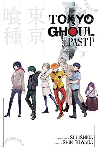 Book cover for Tokyo Ghoul: Past featuring an ensemble of anime characters.