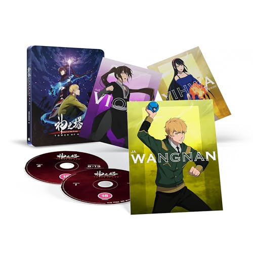 Tower Of God" Blu-ray set with character art and included discs.